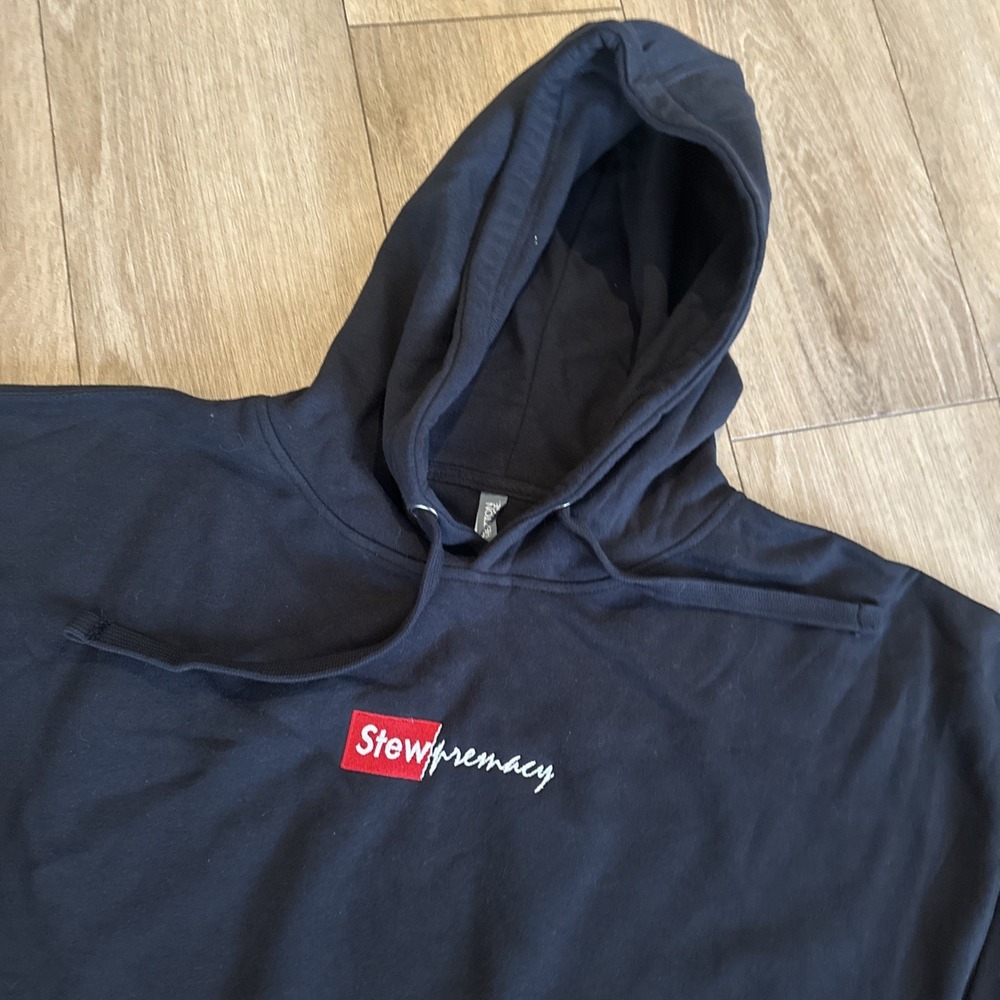 NWOT Stewpremacy Men's‎ Black Hoodie 3x Outdoor Sneaker Head Streetwear